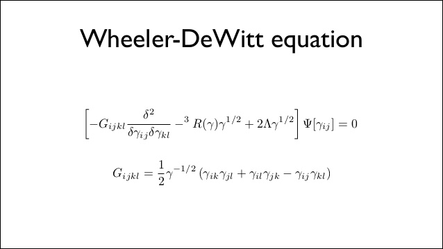 Ecuación Wheeler - DeWitt, más claro el agua